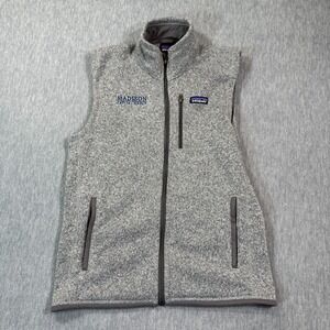 Patagonia Vest Adult S Gray Fleece Better Sweater Madison Zip Front Sleeveless